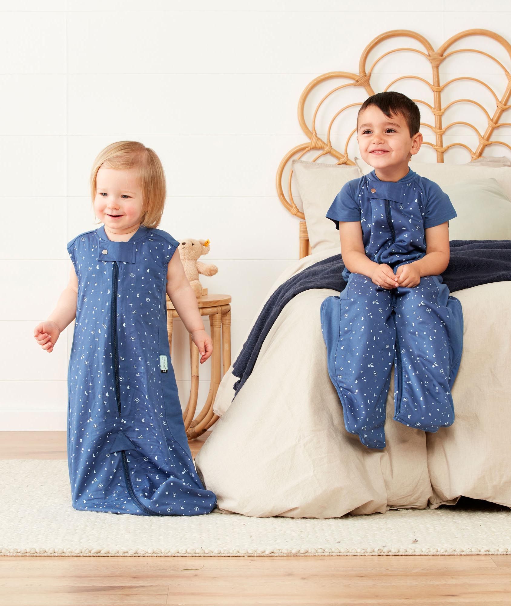 ergoPouch Organic Cotton Sleep Suit Bag 1.0 Tog in Night Sky